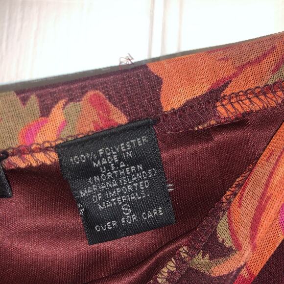 Vintage Express Orange and Brown Pencil Skirt S - Picture 6 of 7